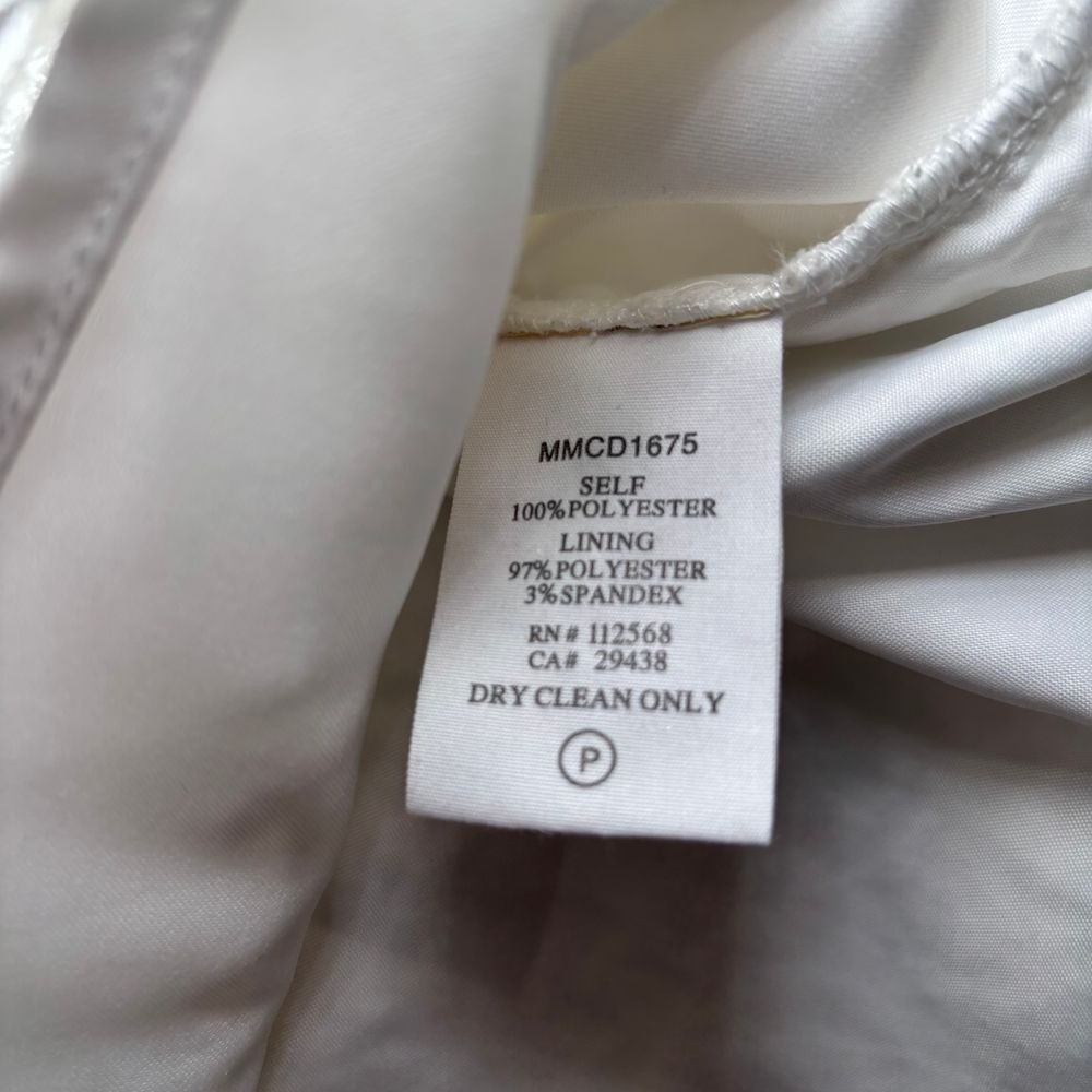 MM Couture Miss Me White‎ Strapless Lace Mini Dress Medium Wedding Cocktail - Picture 9 of 12